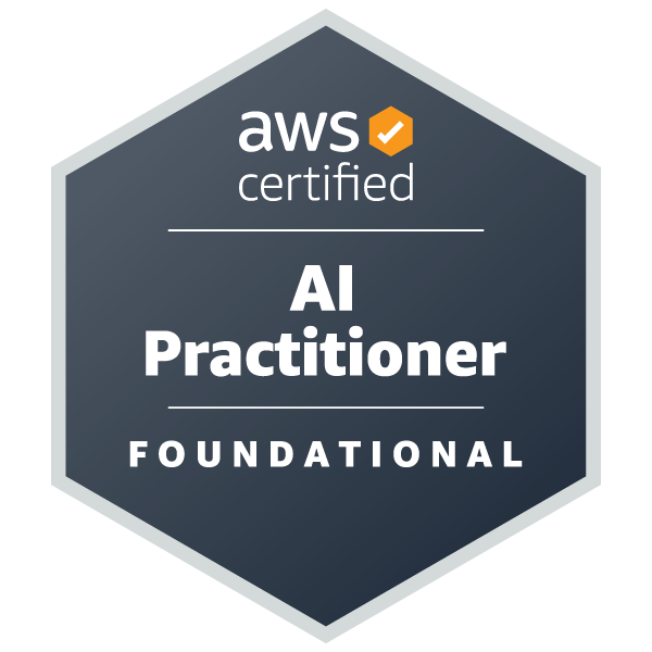 AIF-C01 AWS Certified AI Practitioner certification badge