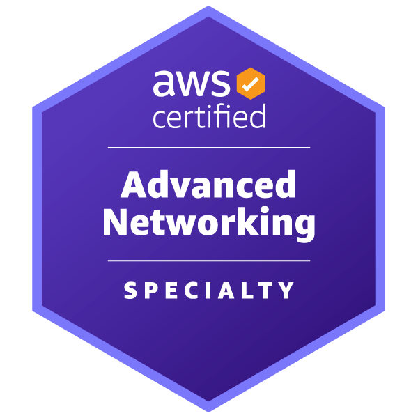 ANS-C01 AWS Certified Advanced Networking - Specialty certification badge