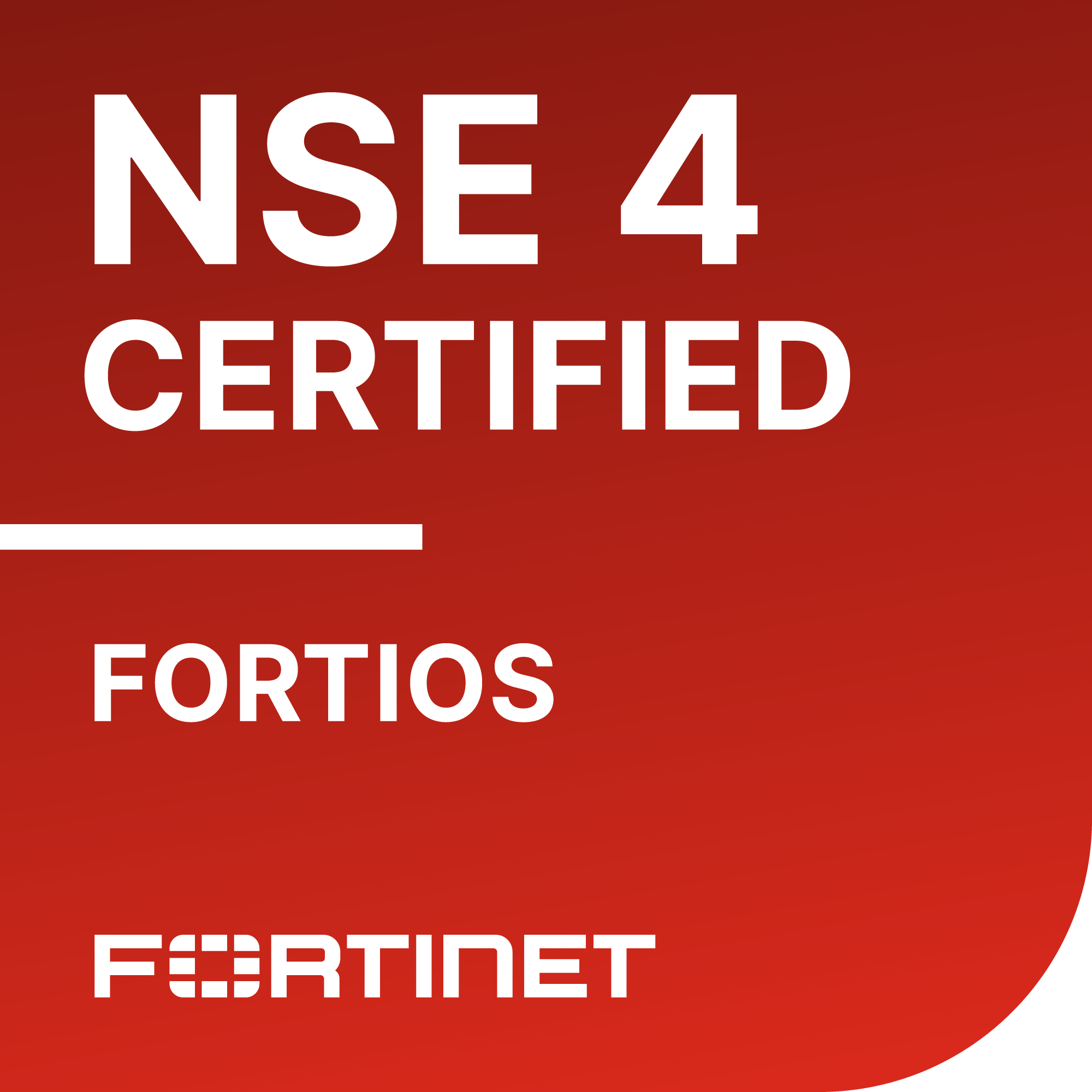 NSE 4 – FCP FORTIOS ADMINISTRATOR NSE 4 – FCP FortiOS Administrator certification badge