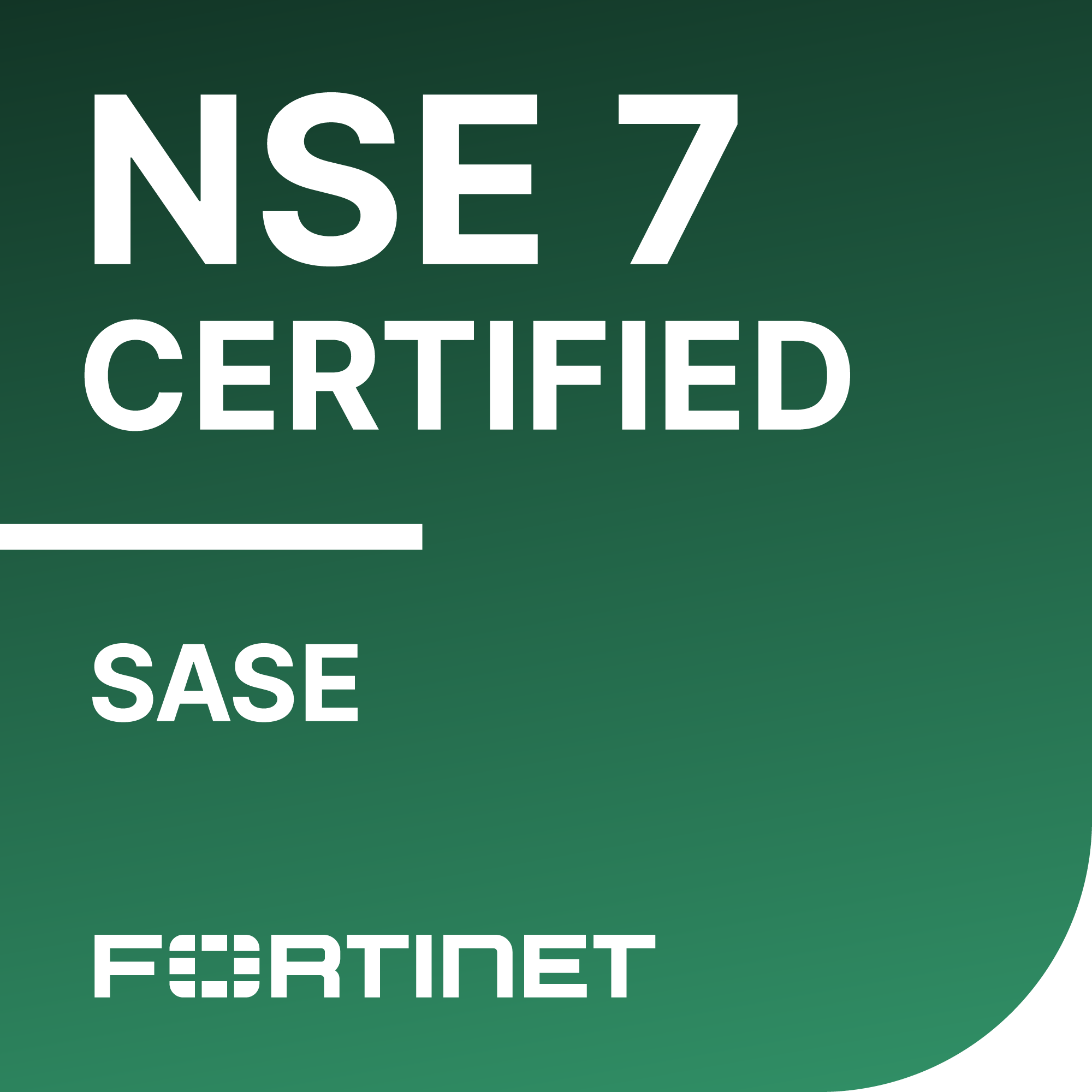 NSE 7 SASE ADMINISTRATOR Fortinet NSE 7 SASE Administrator certification badge